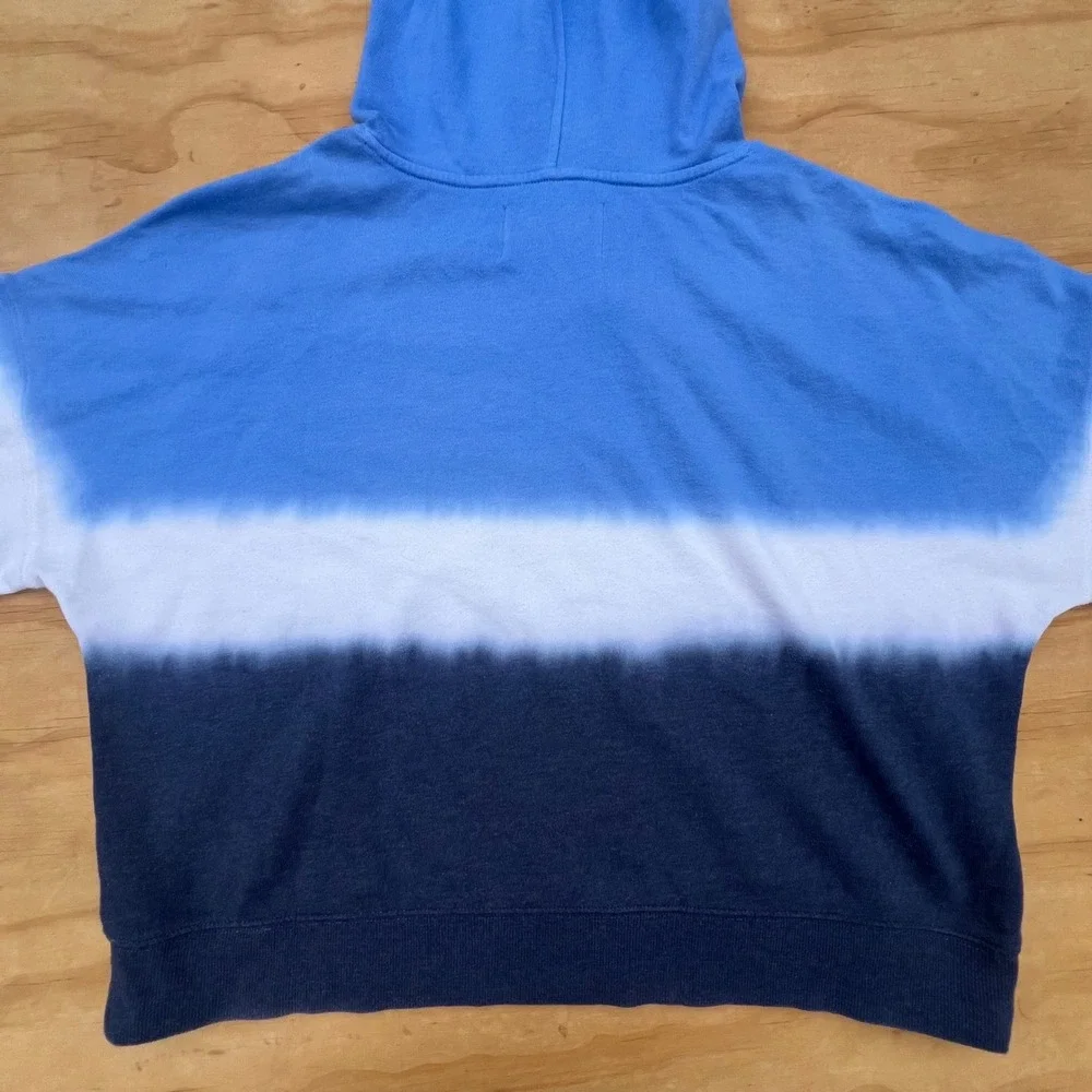 Gap Kids Blue Tie Dye Logo Pullover Hoodie Sweatshirt Boys Size XL 12-14